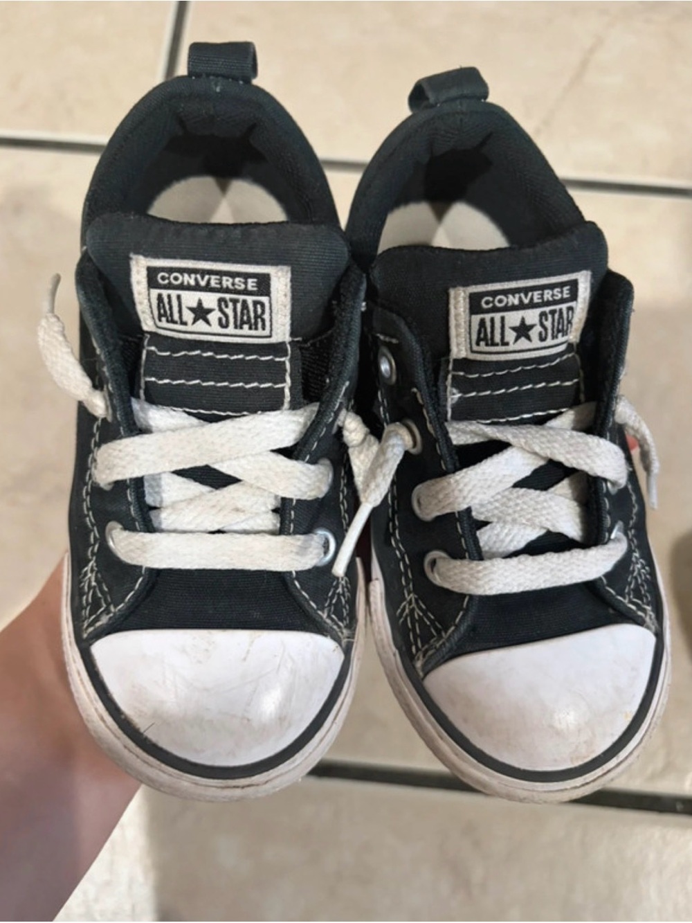 Converse All Star Kids Black Canvas Low-Top Sneakers